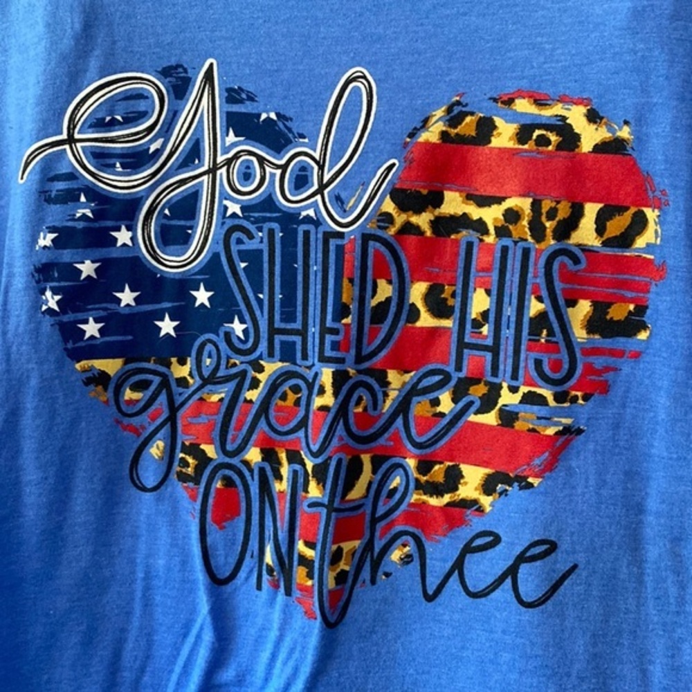 God Shed His Grace on Thee‎ patriotic T-shirt